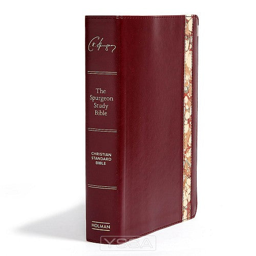 Spurgeon study bible, burgundy marble lt