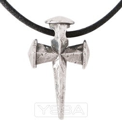 Nail cross - Pewter Cross pendant